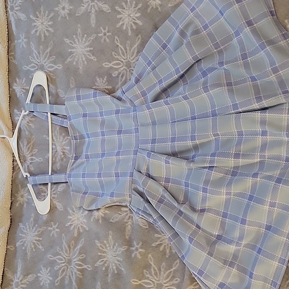 rue21 women's blue plaid dress